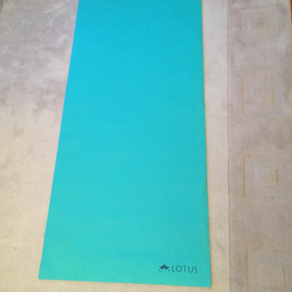 Lotus Thick Yoga Mat Teal Aqua Green‎
